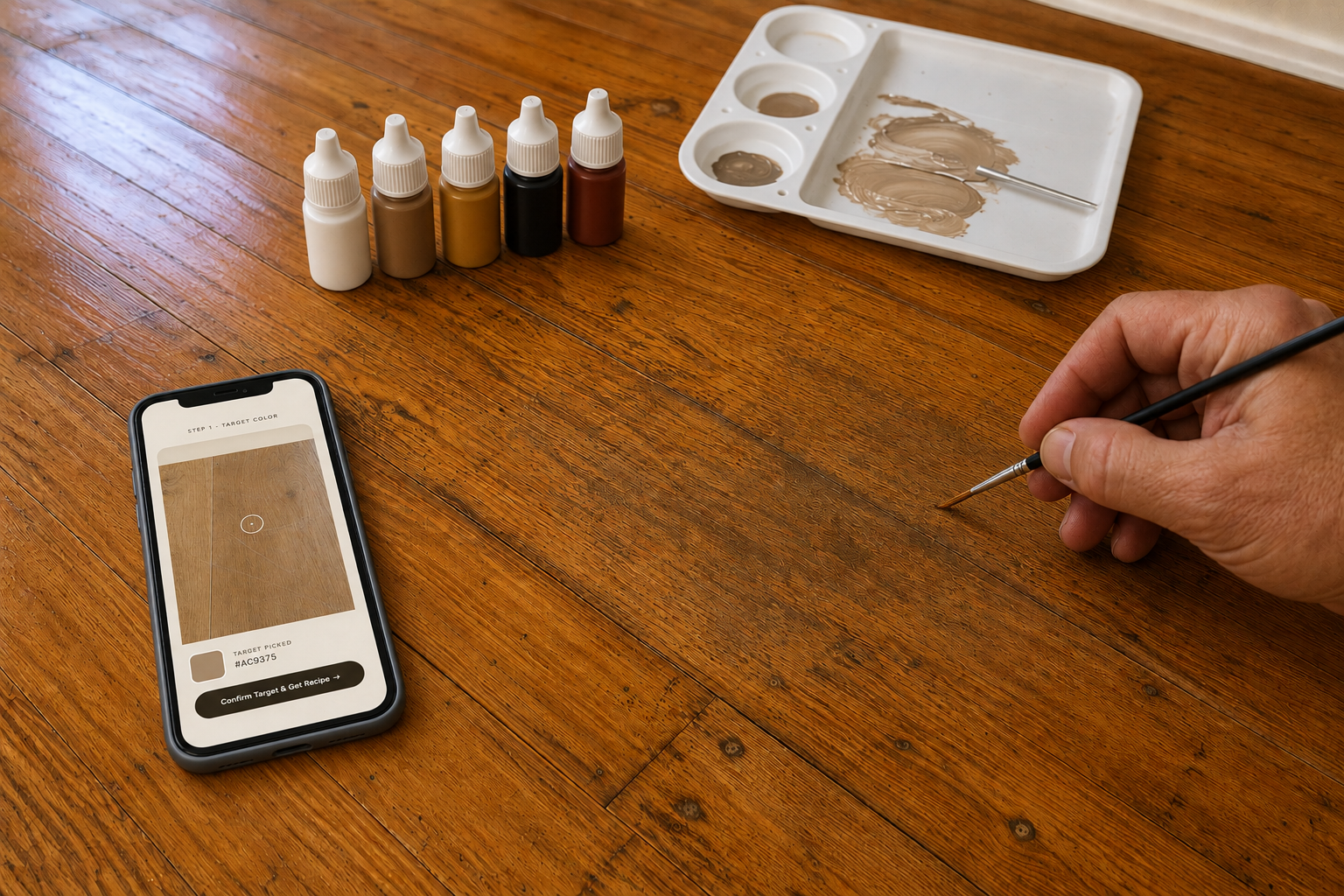 Step 4 Match the floor color
